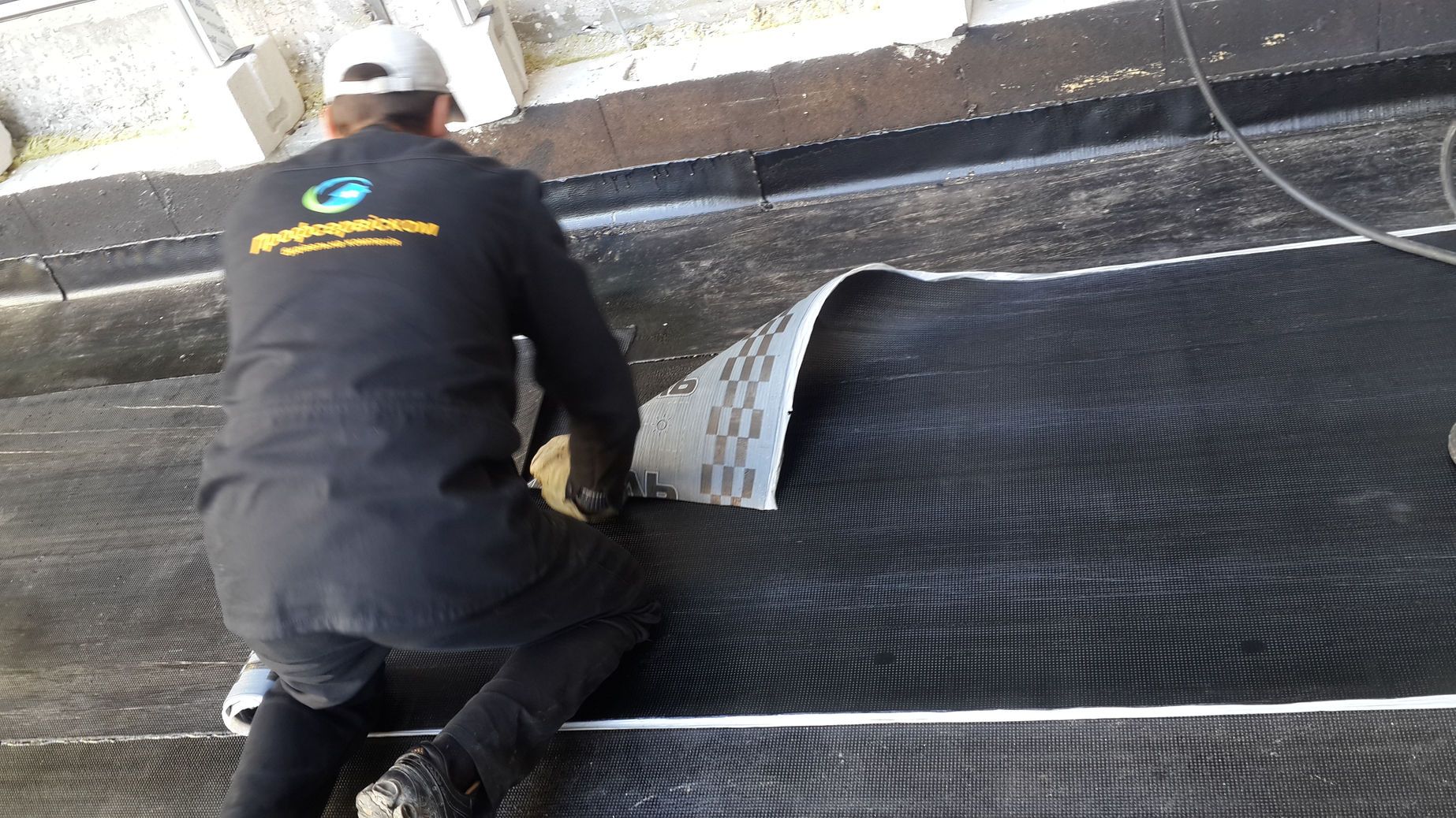 Гидроизоляция кровли нижнего паркинга