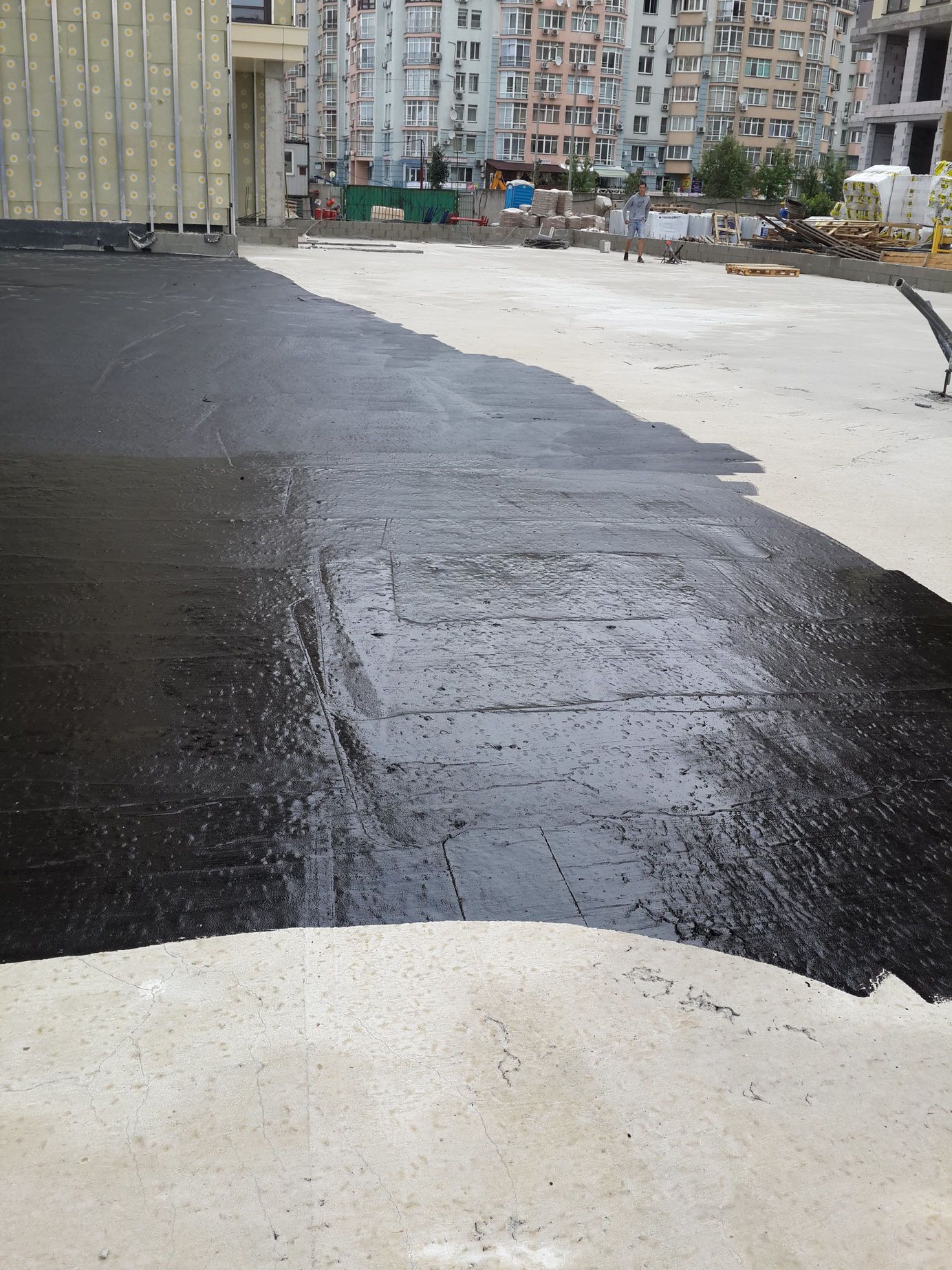 Гидроизоляция кровли верхнего паркинга