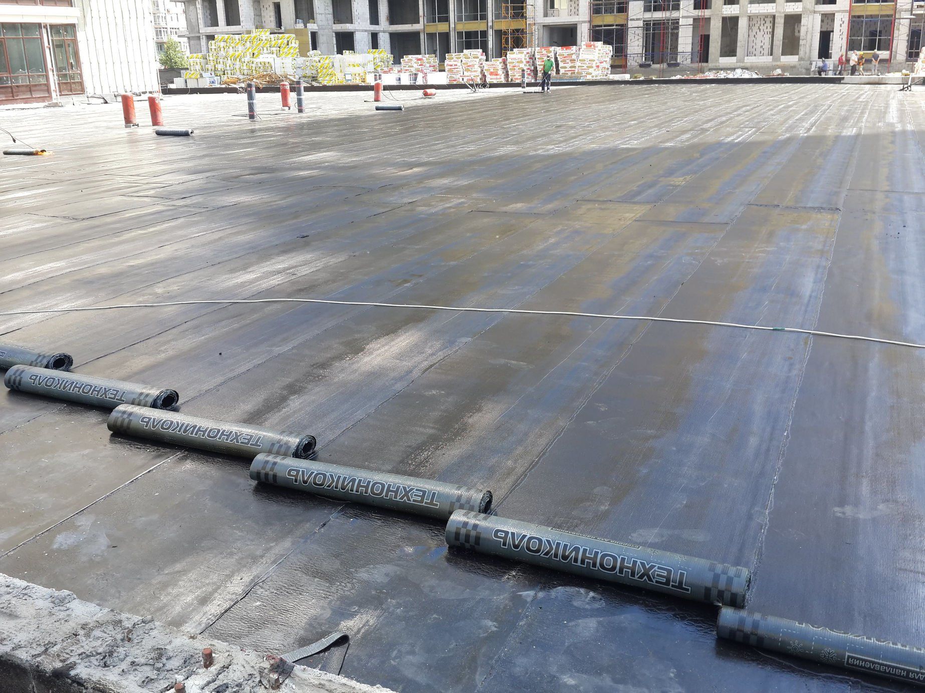 Гидроизоляция кровли верхнего паркинга