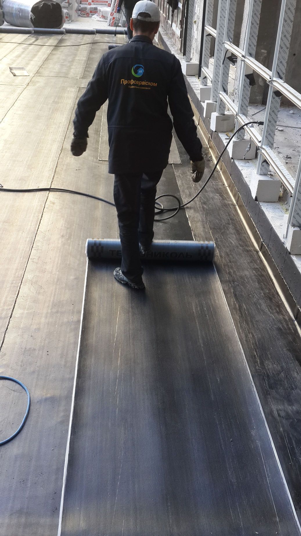 Обустройство кровли паркинга, гидроизоляция