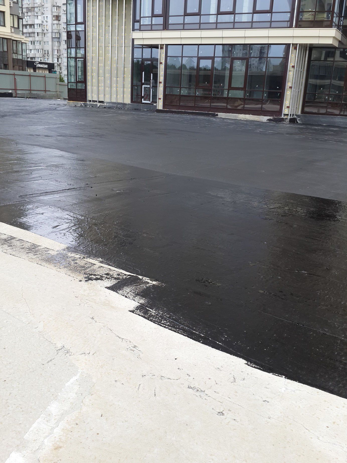 Гидроизоляция кровли верхнего паркинга