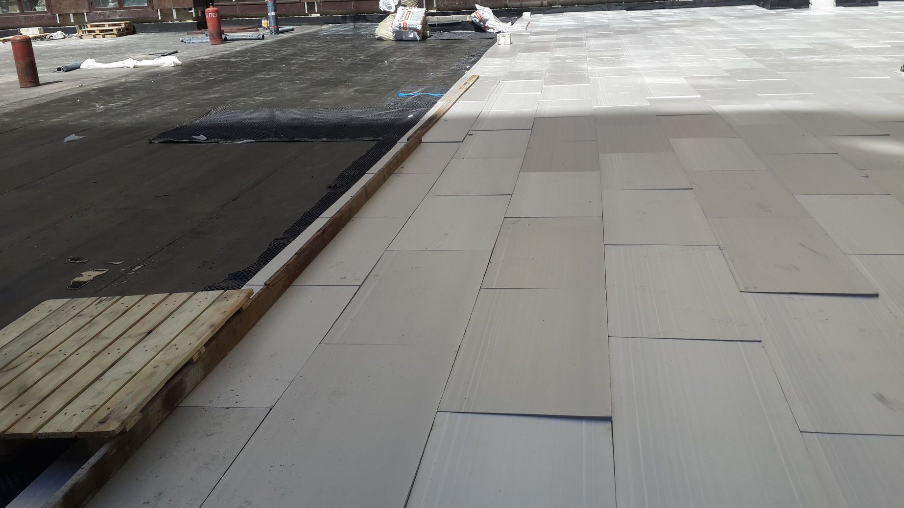 Обустройство кровли паркинга, гидроизоляция