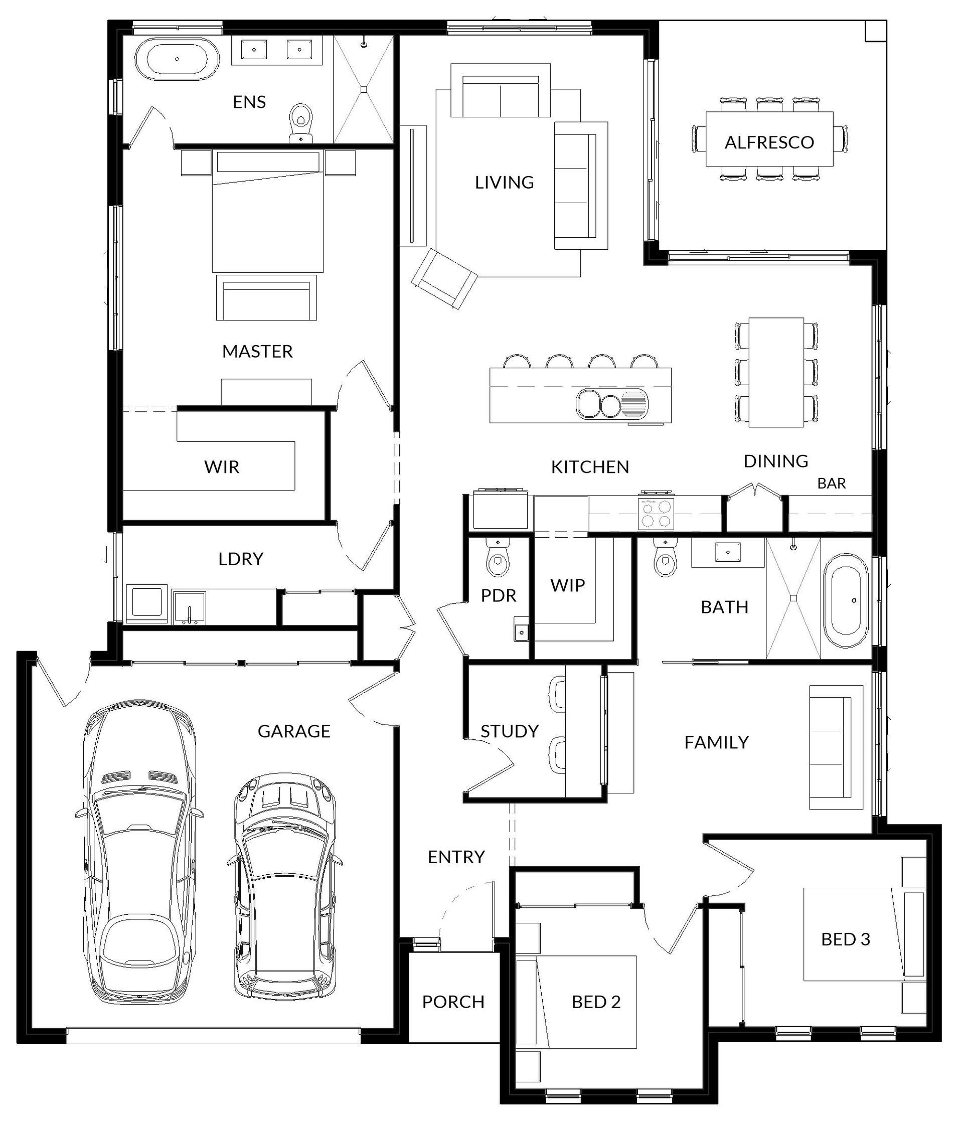 The Dungowan by Single Builders delivers family-focused living with a touch of relaxed country charm.