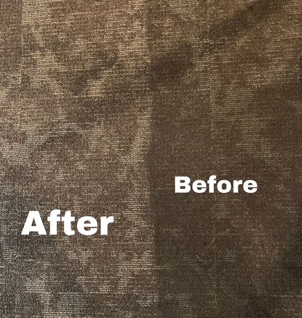 A before and after picture of a brown cloth