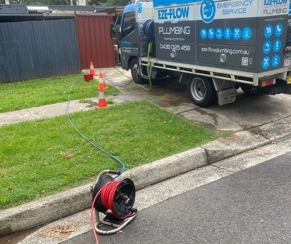 Eze-Flow Plumbing's drain jetting service eliminates stubborn blockages from drains and pipes