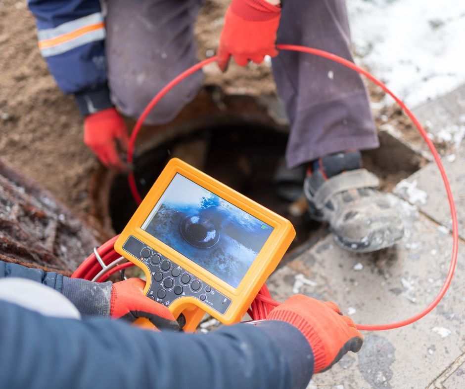 Using a CCTV drain camera to diagnose the plumbing problem