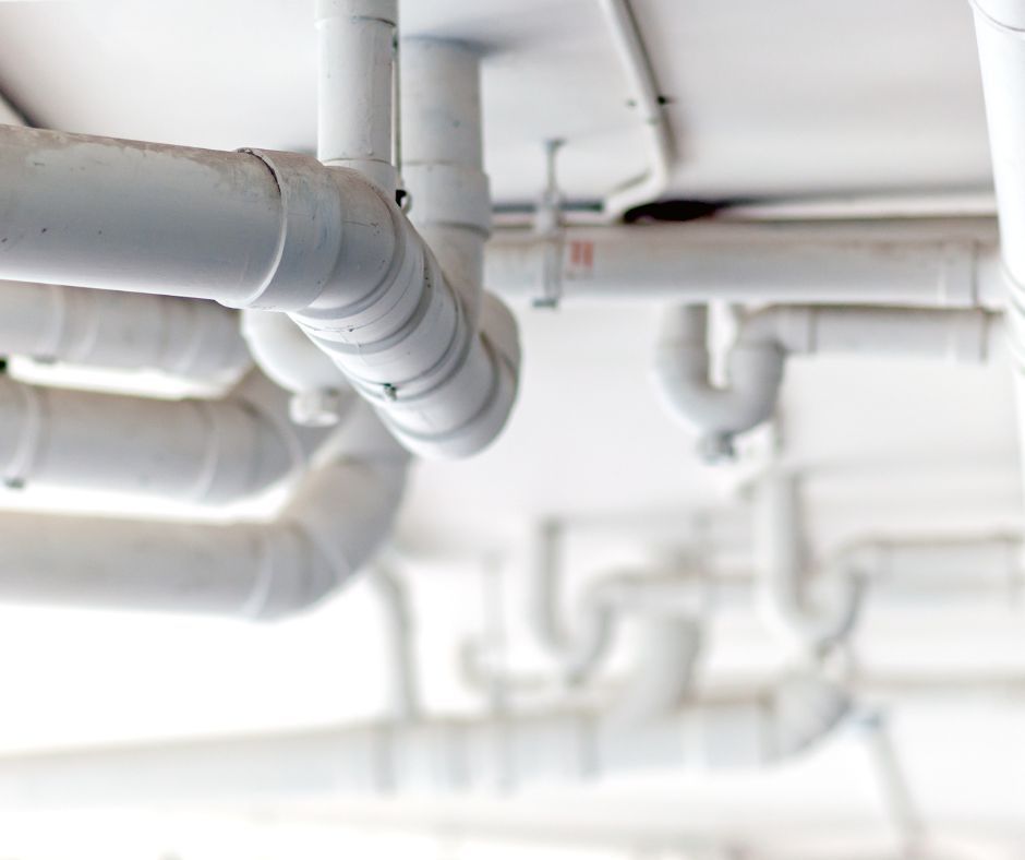 A system of plumbing pipes