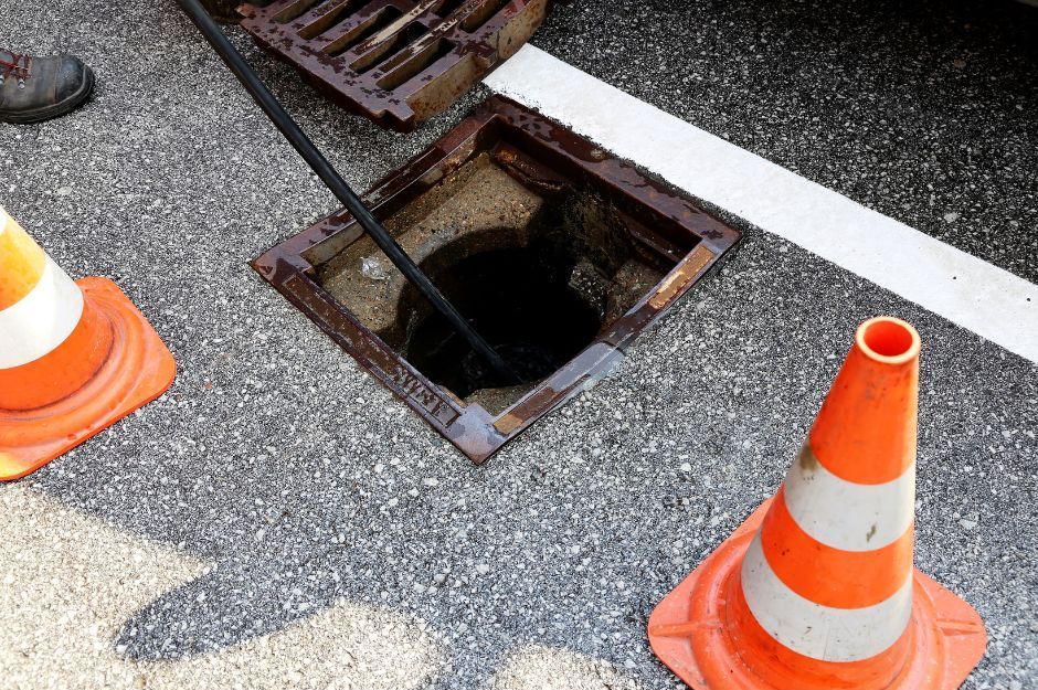 sewer pipe blocked