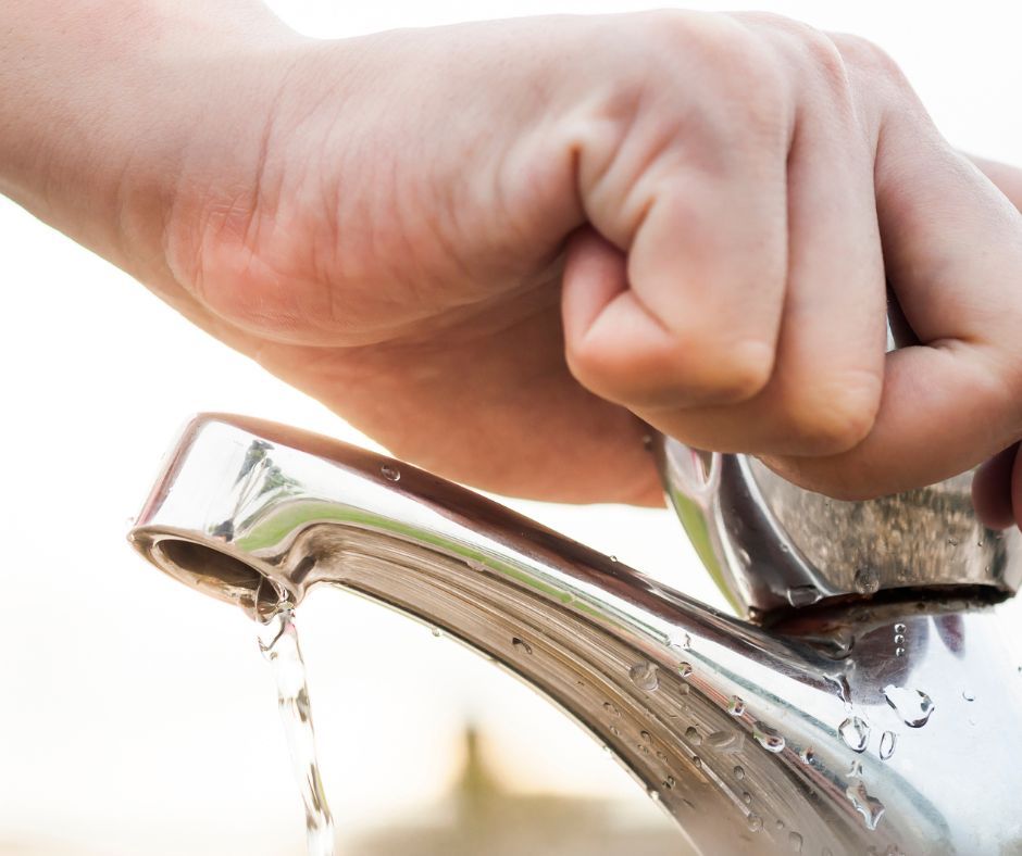 Turning off the tap to save water