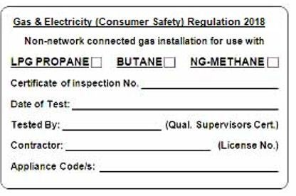 gas compliance certificate