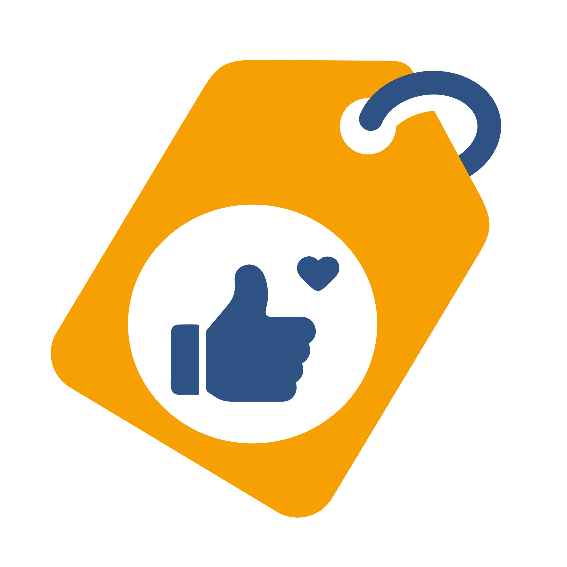 Honest and transparent pricing icon showing price tag with thumbs up for fair value services