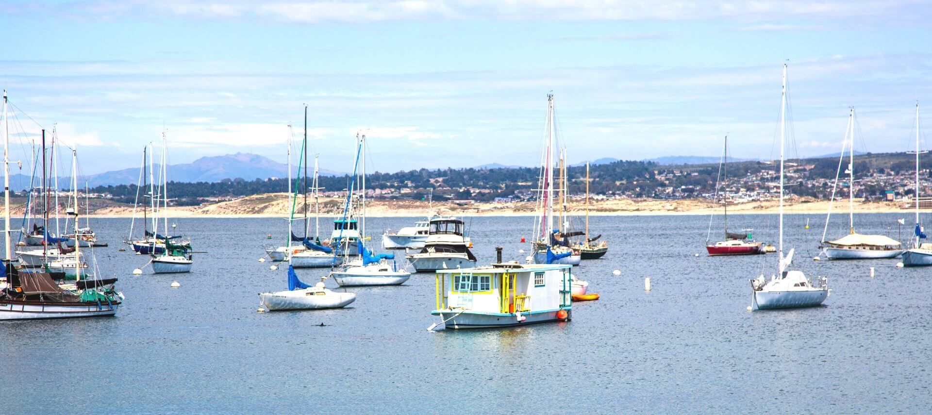 A bunch of boats are docked in the water