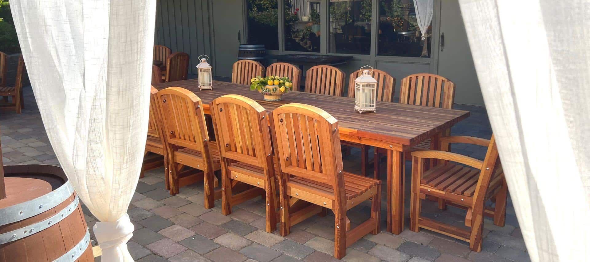 Outdoor table seating at Carmel Valley Lodge