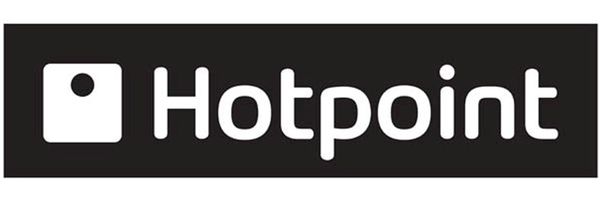 The hotpoint logo is on a black background.