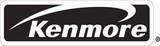 A black and white logo for kenmore on a white background.