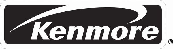 A black and white logo for kenmore appliances