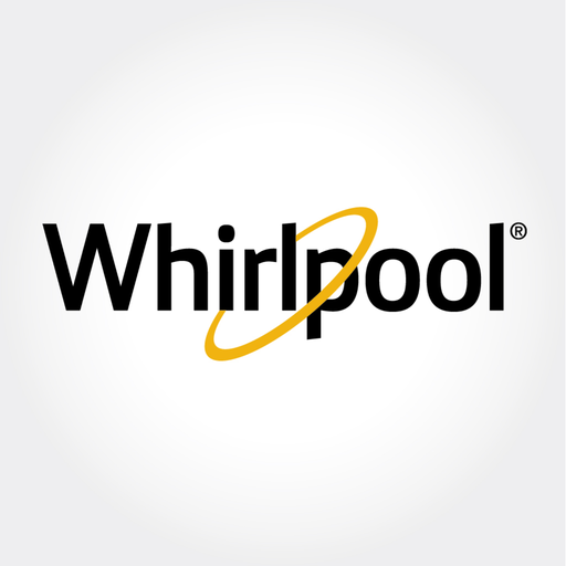 The whirlpool logo is black and yellow on a white background.