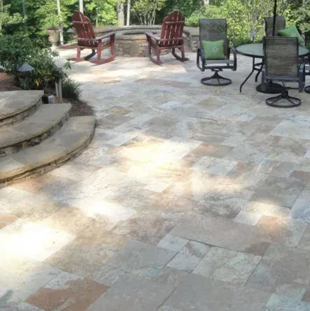 Travertine pavers outdoor