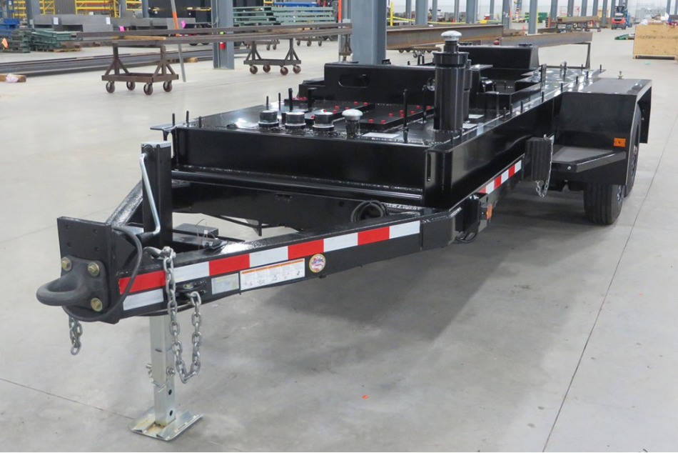 Custom heavy-duty trailer manufactured by United Alloy.