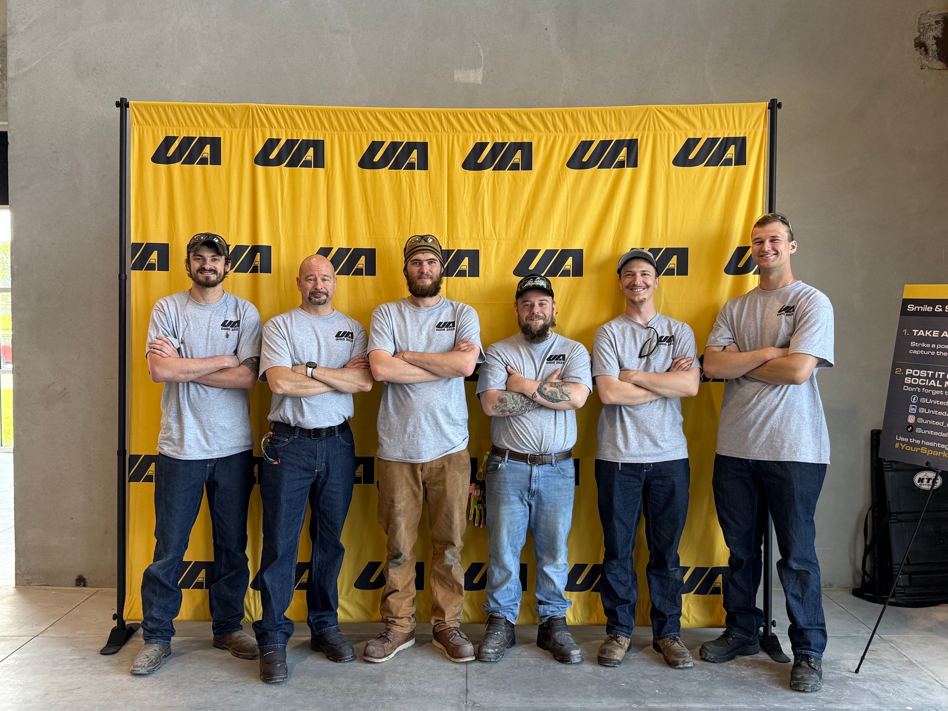 UA team members celebrating the opening of the new manufacturing facility in Union, OH.