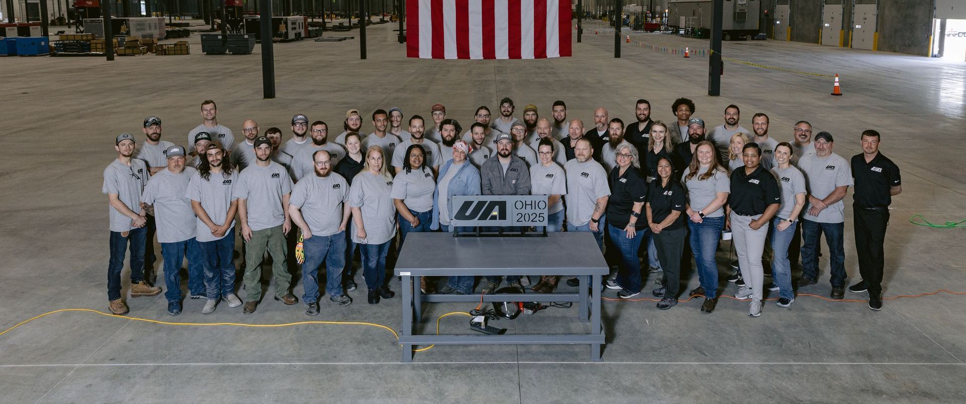 UA team members celebrating the opening of the new manufacturing facility in Union, OH.