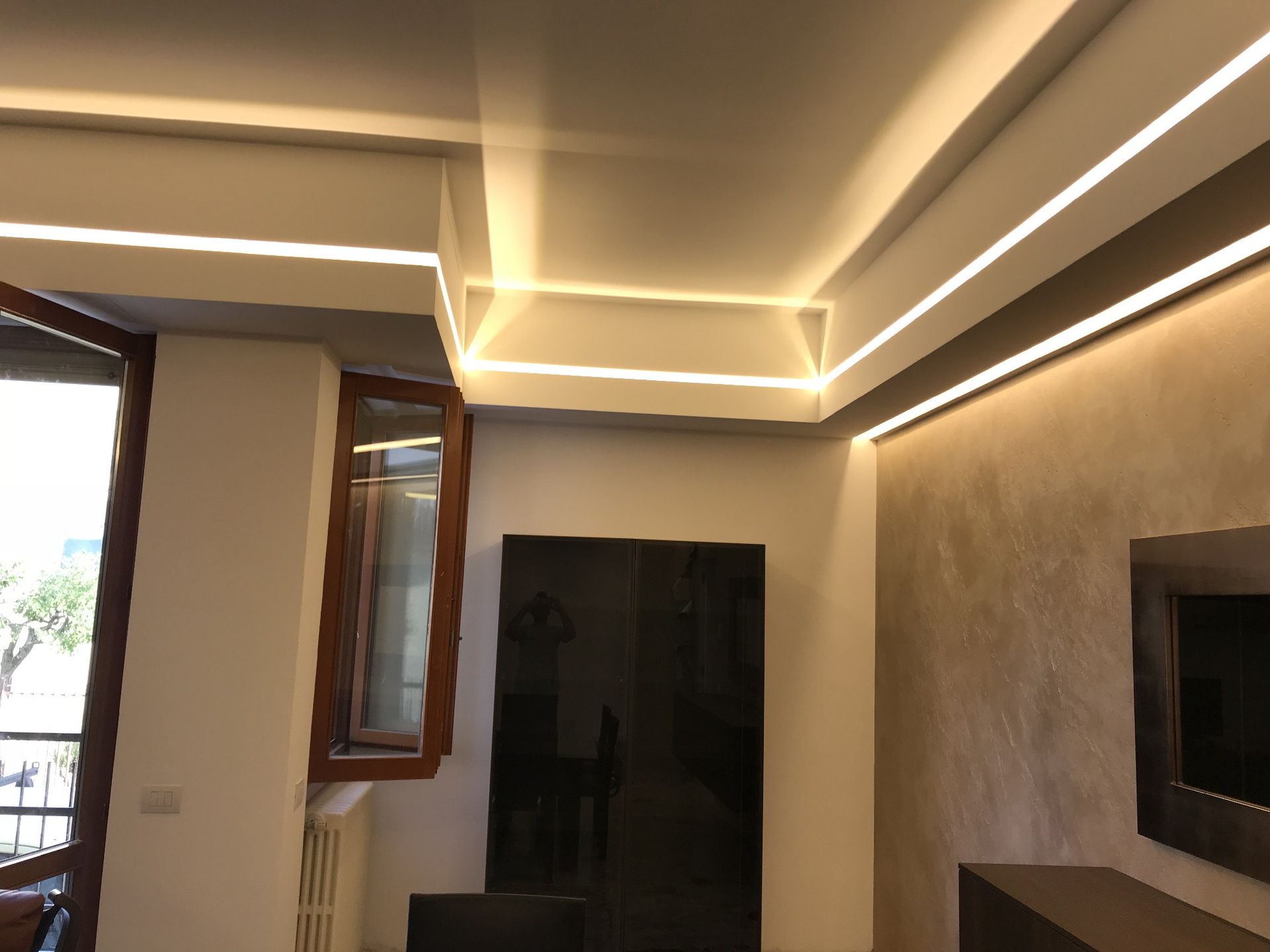 particolare luci soffitto a led ArtéNworK Desio e Milano