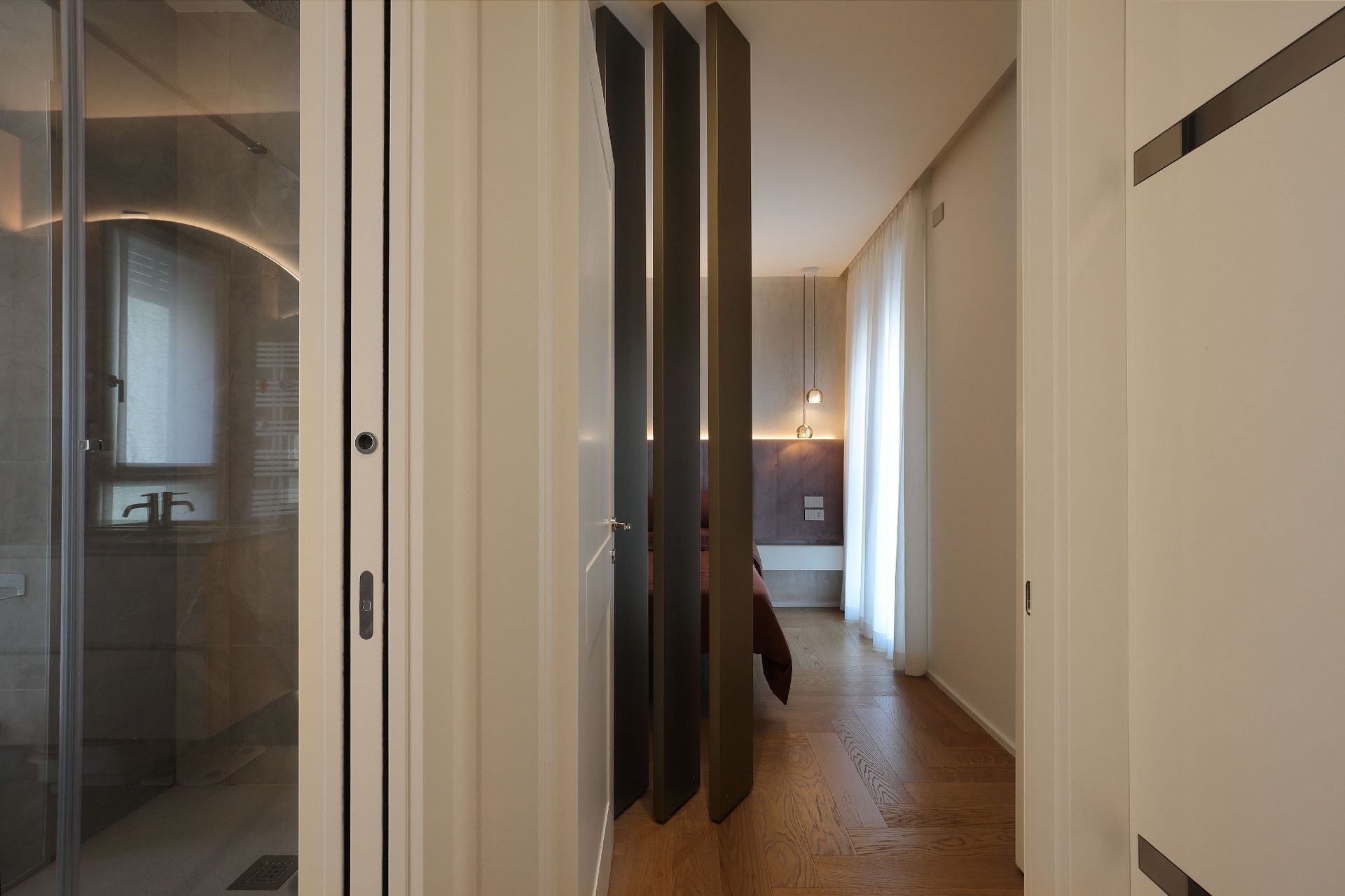 dettaglio zona notte ristrutturazione ArtéNworK Desio e Milano