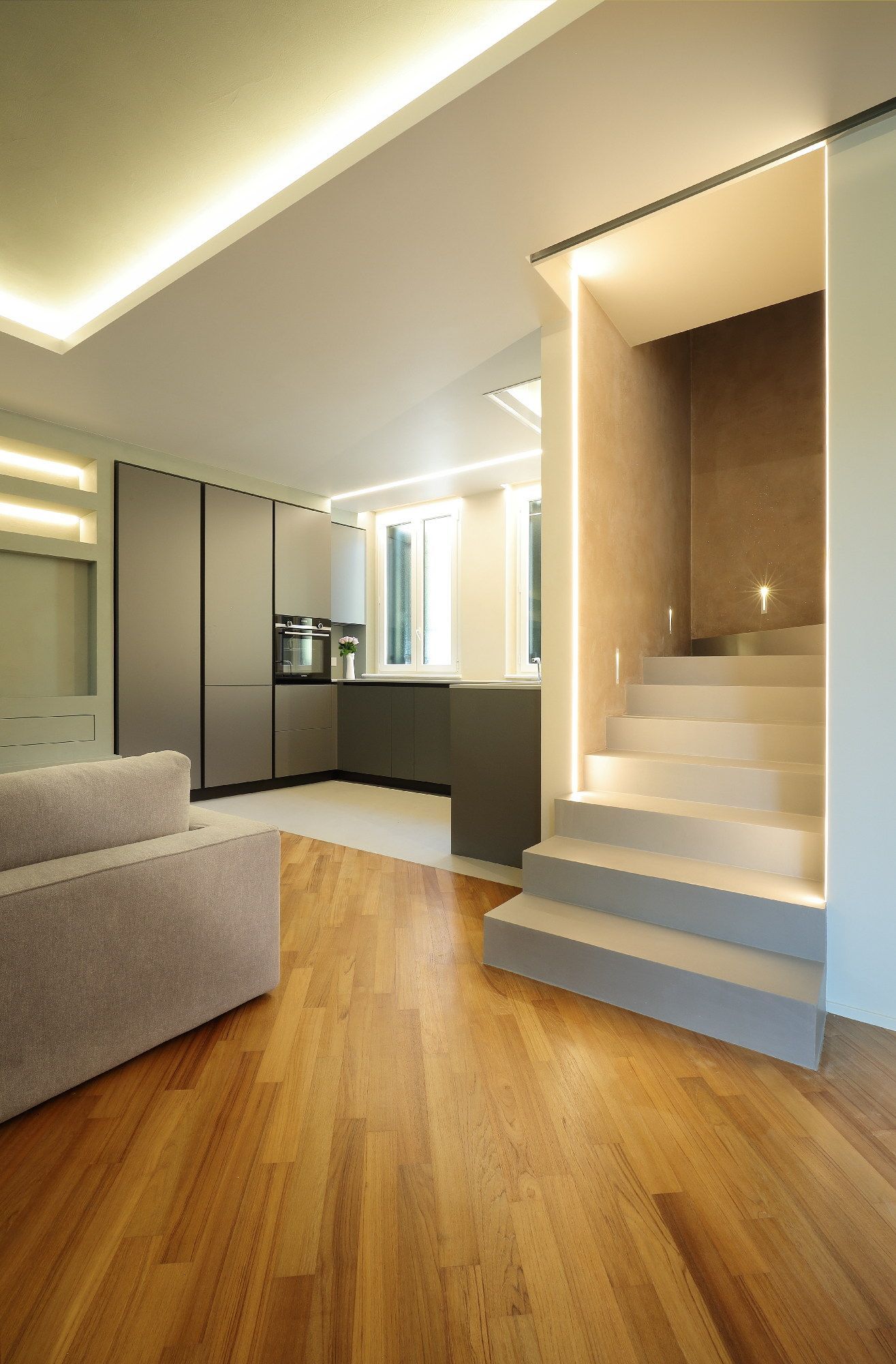 cucina a vista ristrutturazione ArtéNworK Desio e Milano