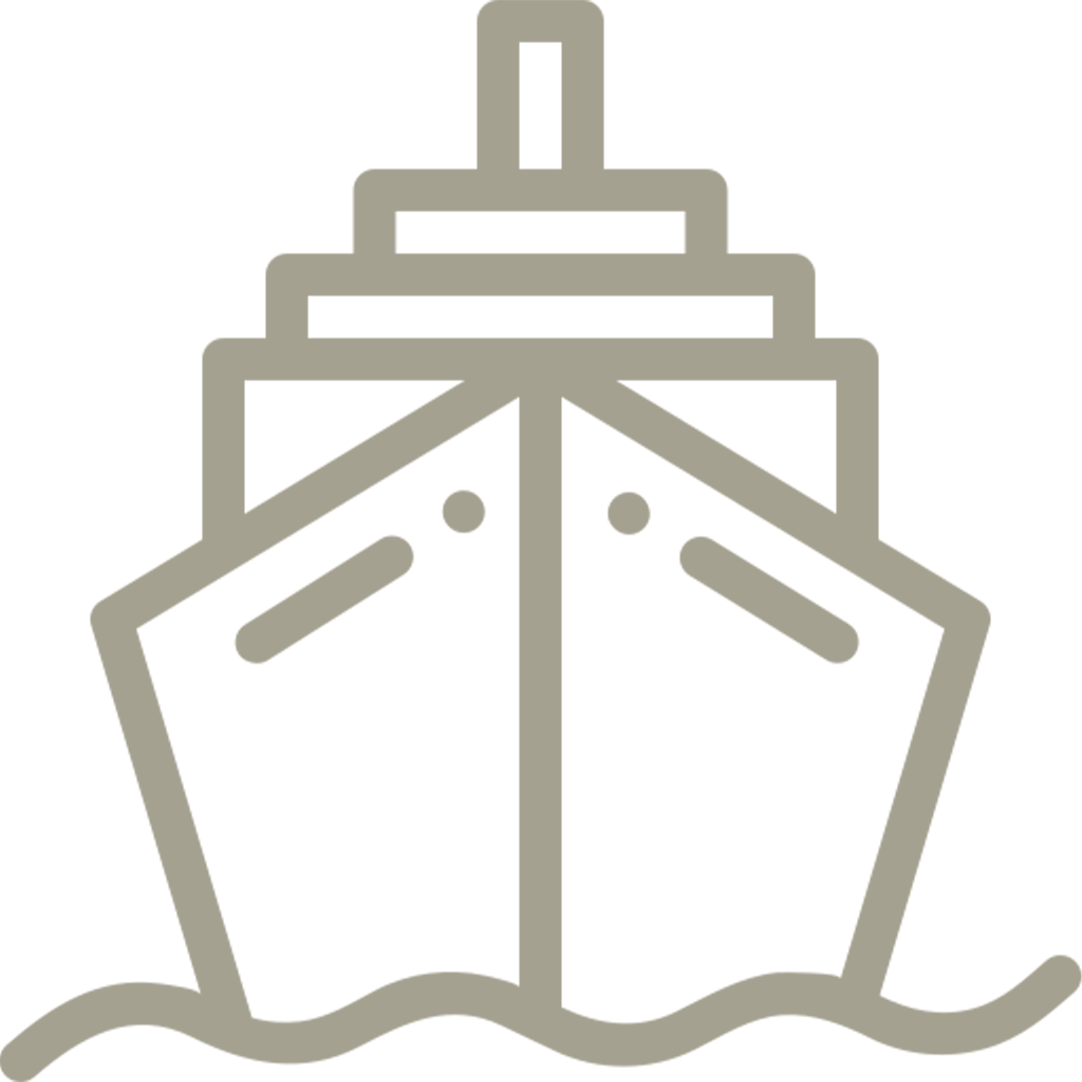 A cruise ship is floating on top of a body of water.