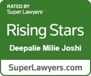 Rising stars deepalie milie joshi is rated by super lawyers.