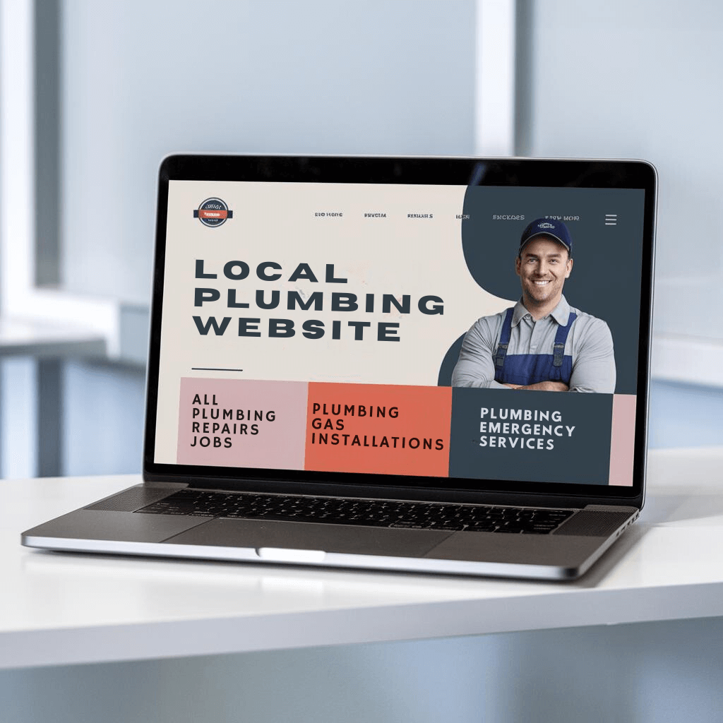 Web Design Services for local plumbing website mockup