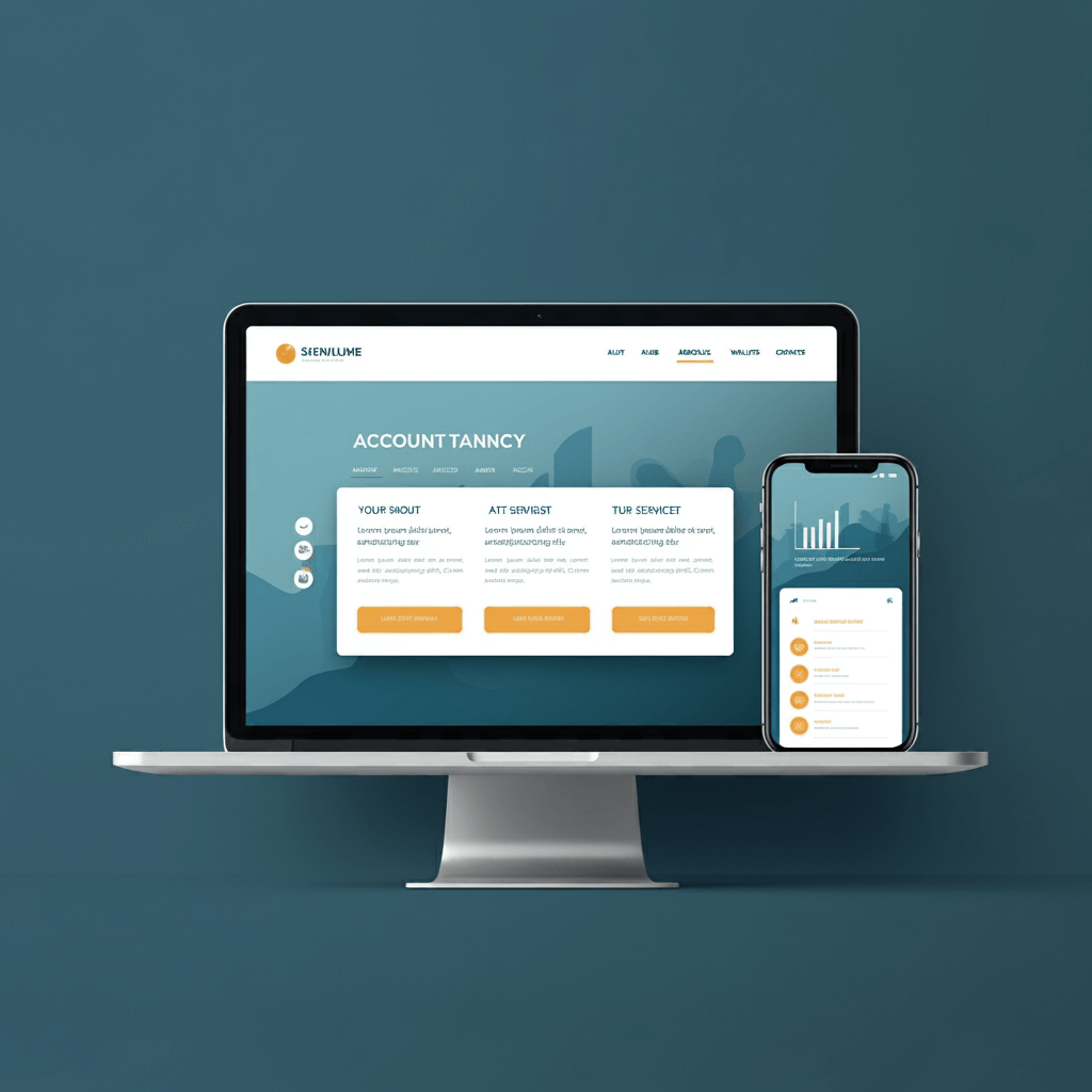 An accountancy website, sleek but no too traditional.