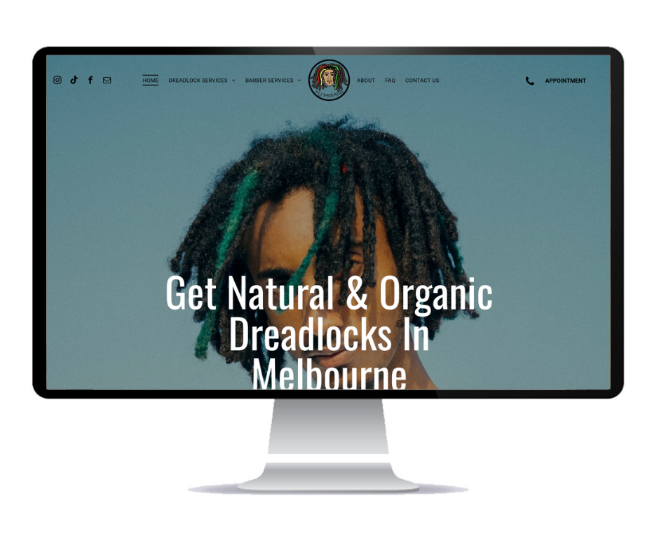 MJ Dreads website built by Social Space