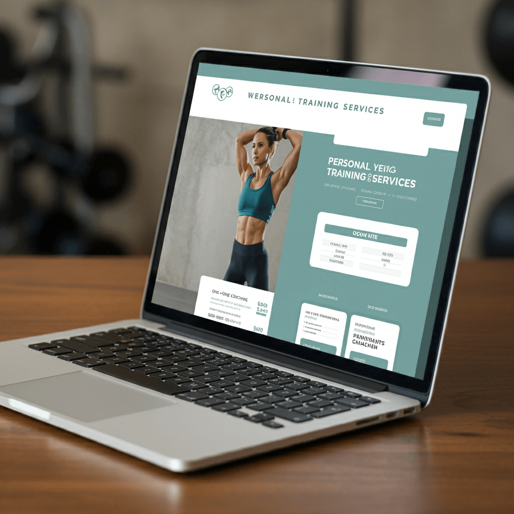 Website for personal trainers as a mockup