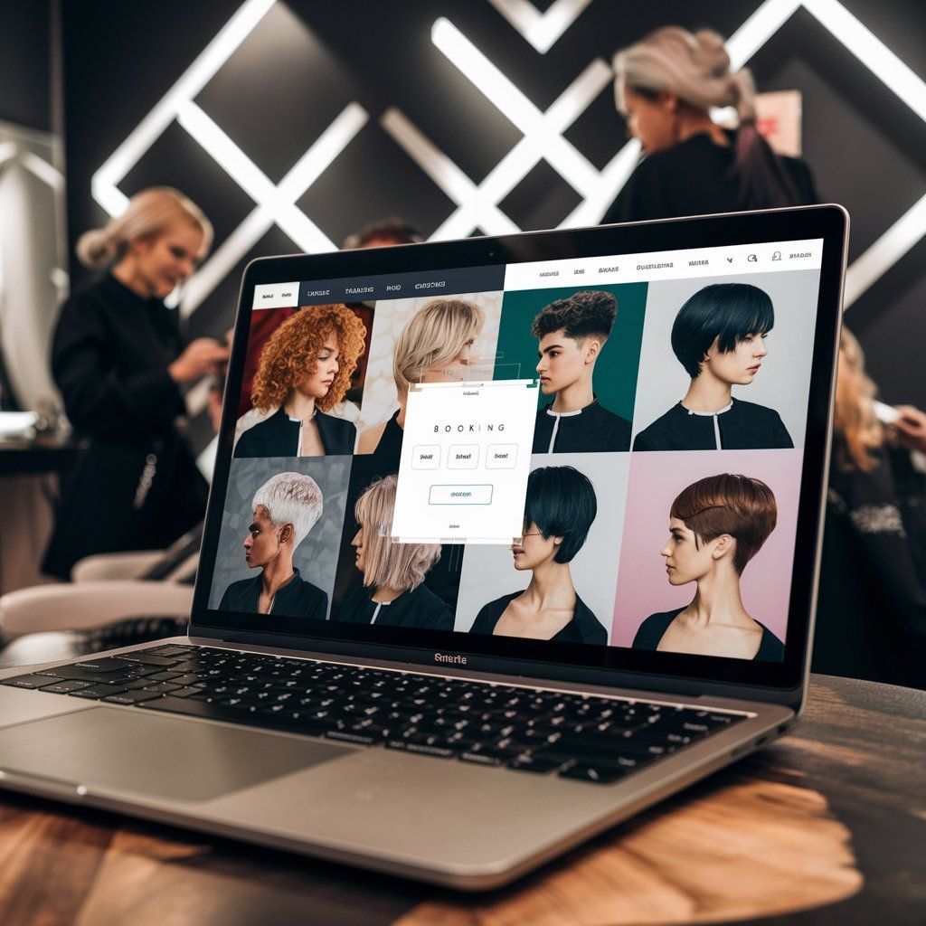 Website for a local hair salon in Australia as a mockup website