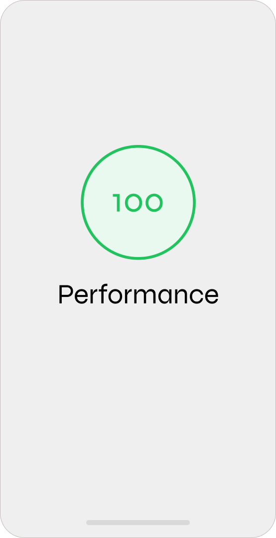 A green circle with the number 100 inside, labeled