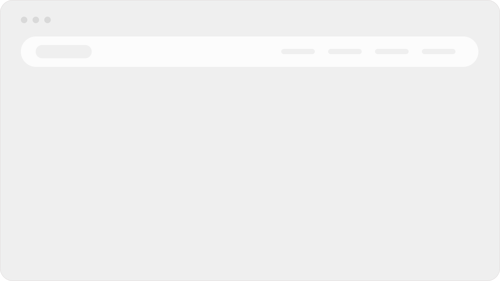 Web browser window, empty content area. Search bar and menu icons at the top.