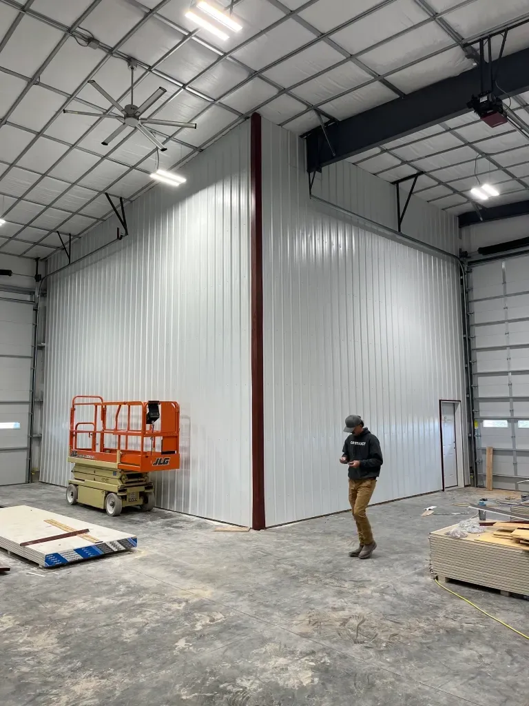 a massive garage workspace