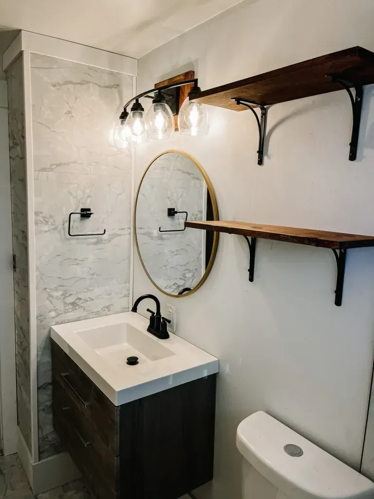 a remodeled bathroom