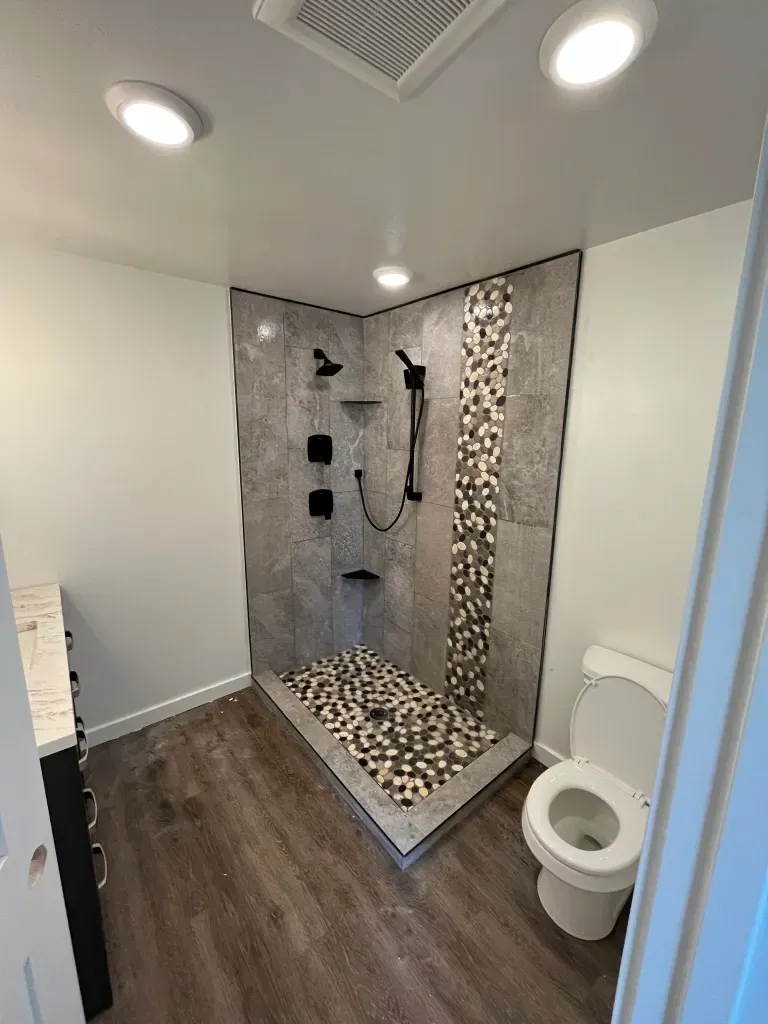 a remodeled bathroom