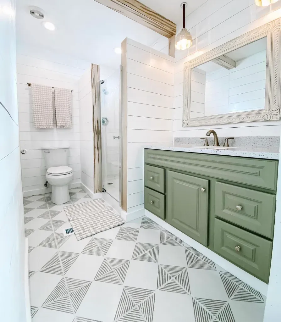 a remodeled bathroom