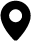 A black map pin with a white circle in the middle.