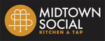 The logo for midtown social kitchen and tap