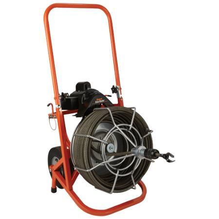 A drain cleaner with a hose attached to it