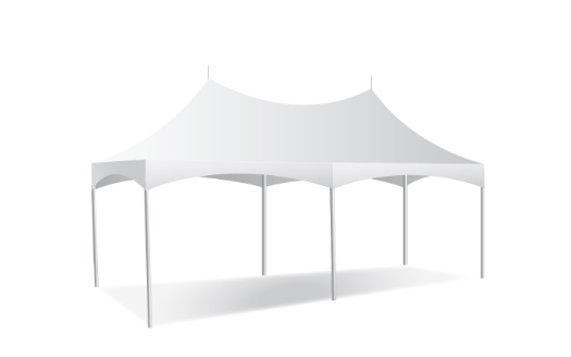 A white tent is sitting on top of a white surface.