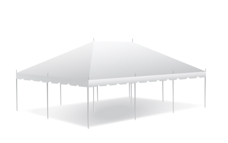 A large white tent is sitting on top of a white surface.