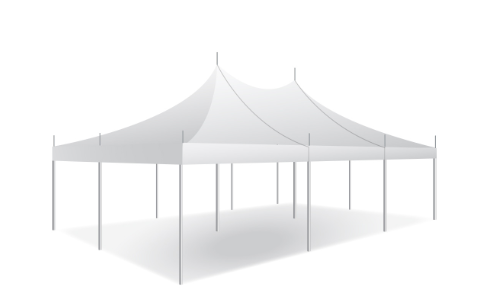 A white tent is sitting on top of a white surface.
