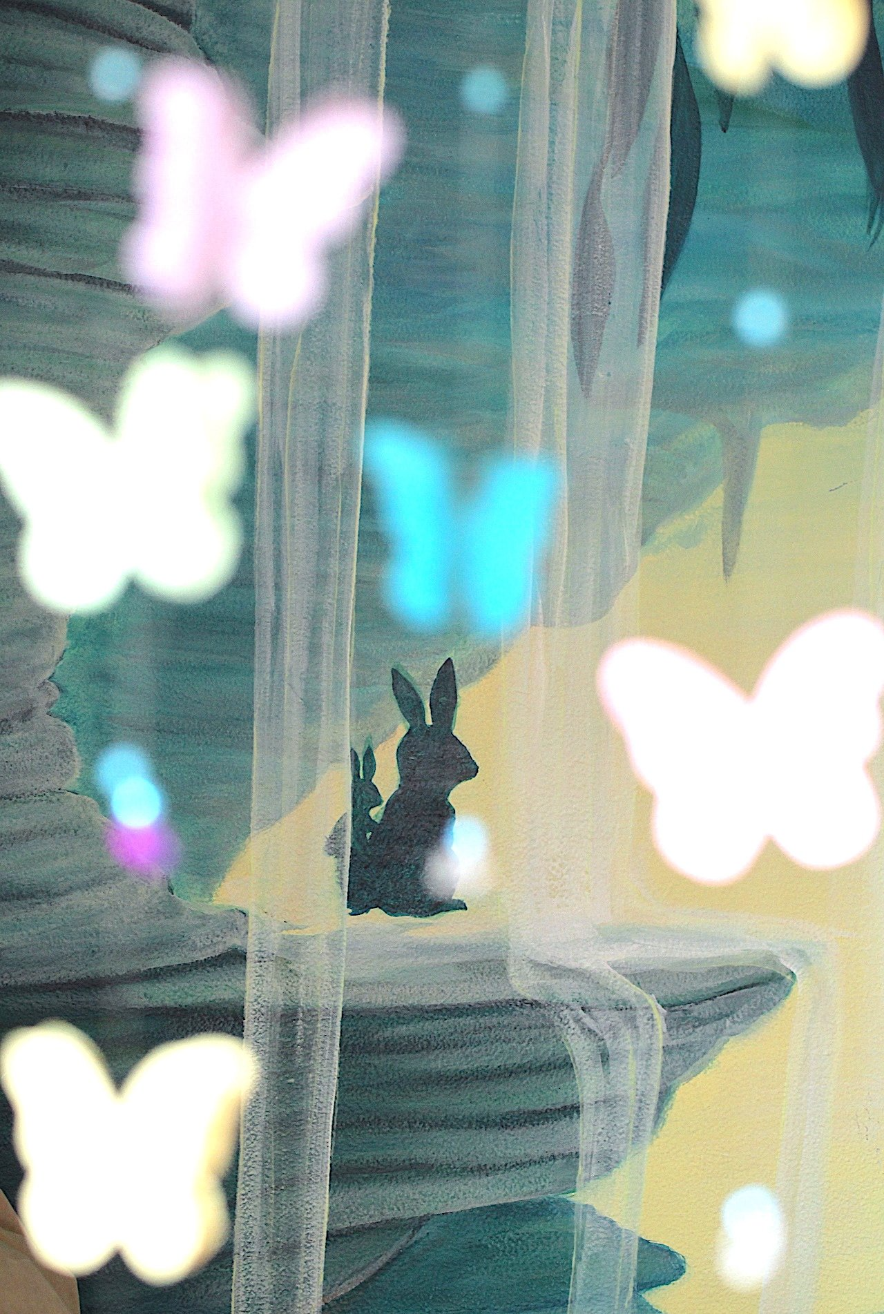 mural, waterval, grot,  kinderkamer, muurschildering