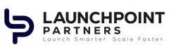 Launchpoint Partners logo with navy blue 