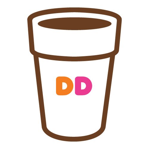 Dunkin cup icon.
